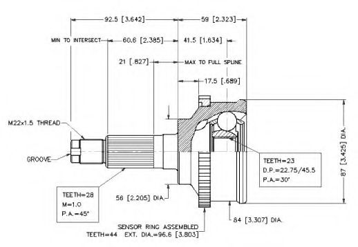 VEMA Joint Kit, drive shaft 18772