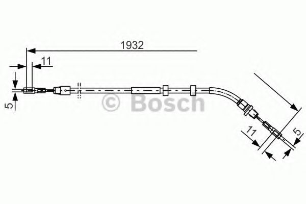 BOSCH Cable, parking brake 1 987 477 904