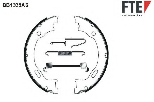 FTE Brake Shoe Set, parking brake BB1335A6